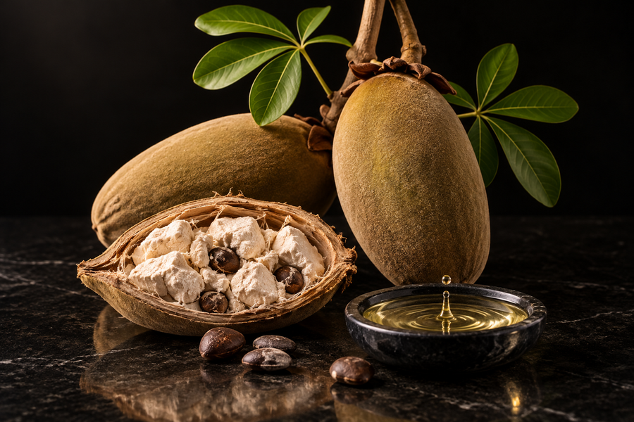Organic baobab oil for dry-feeling beard hair