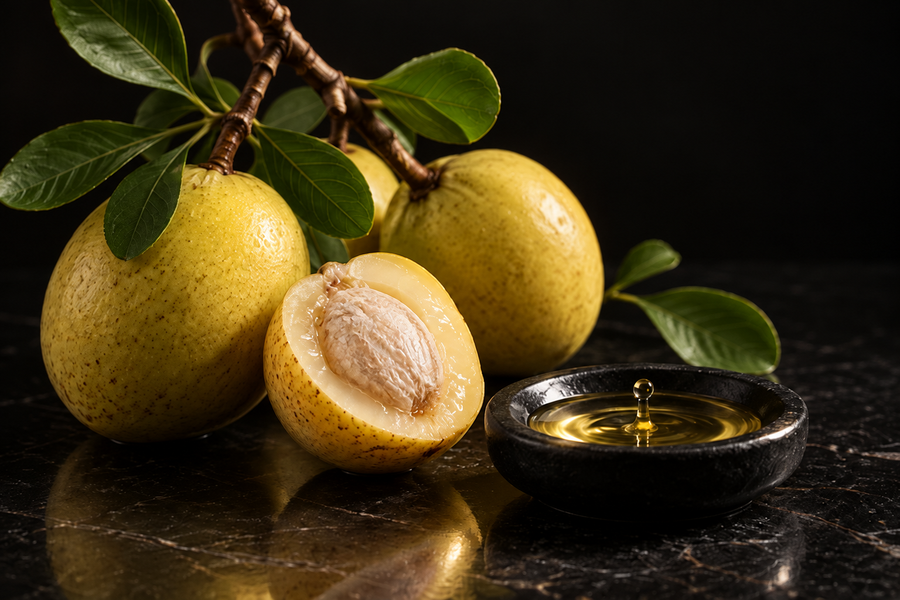 Organic marula oil used to condition beard hair